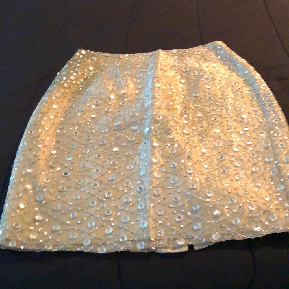 Cocktail skirt, with mirror/silver details